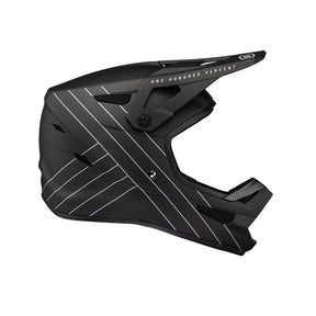 Side profile view of 100% STATUS Helmet - Black