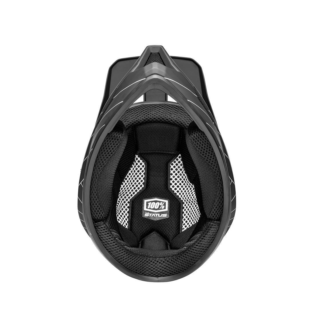Inside view of 100% STATUS Helmet - Black