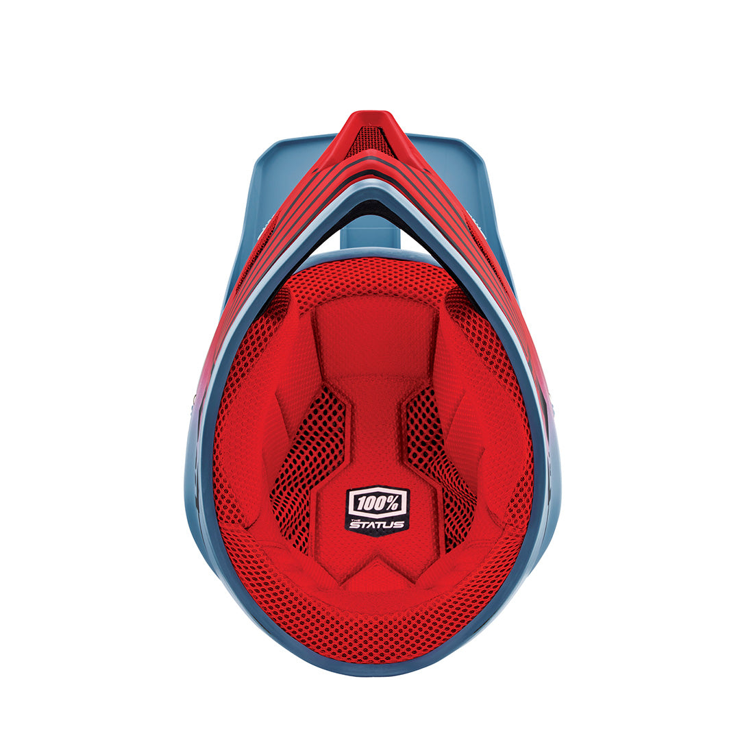 Inside view of  100% STATUS Helmet - Caltec/Gray