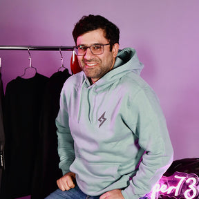 male model wearing Minimal Strings Attached Hoodie